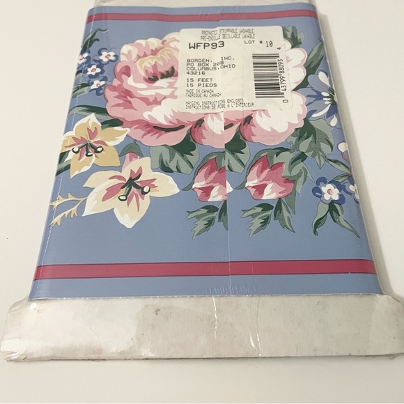 Lot of 5 Lady Pepperell Peony Wallpaper Border Borden Home Wall Covering 15 Feet - Picture 11 of 12